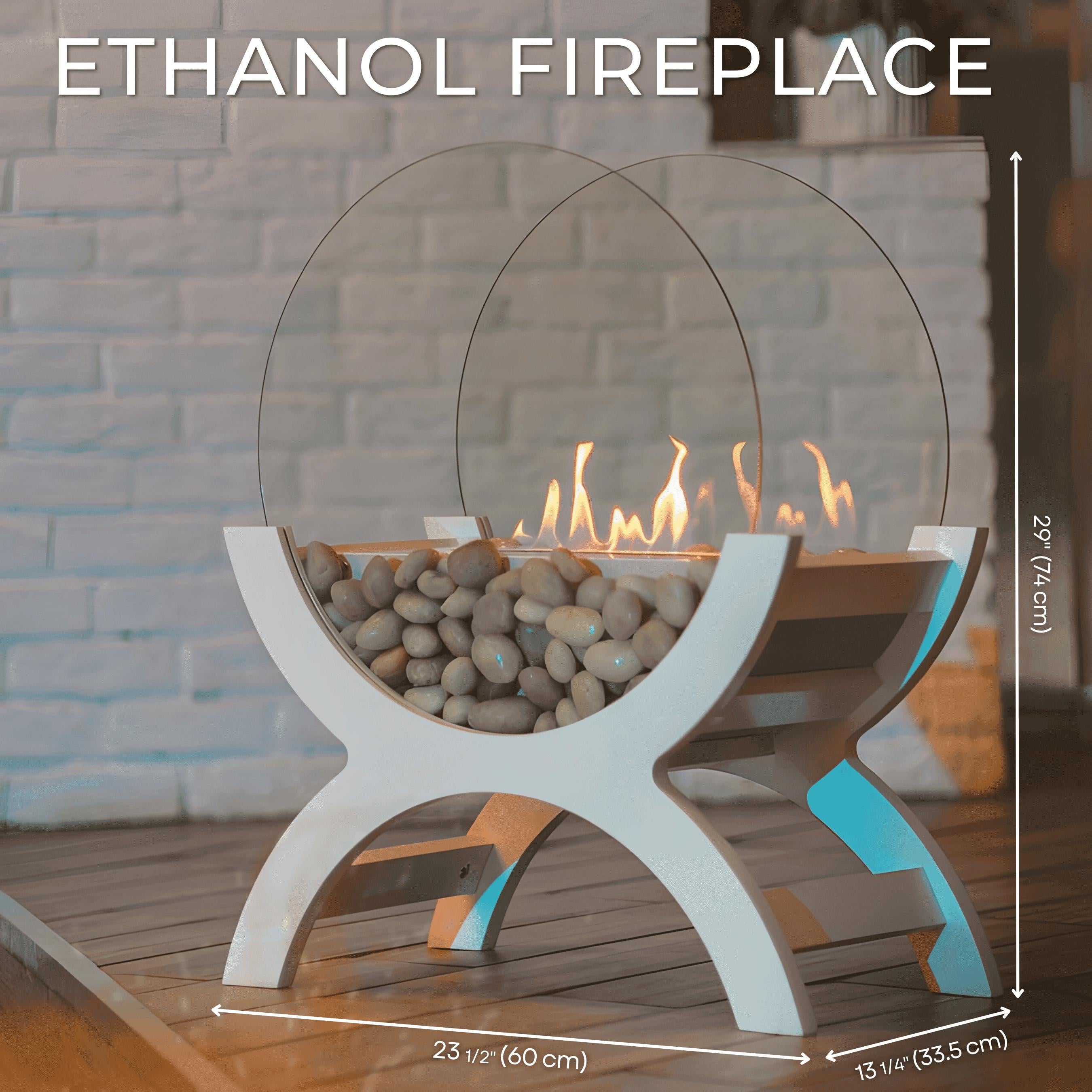 Freestanding Bioethanol Fireplace – Ventless Indoor Ethanol Fireplace