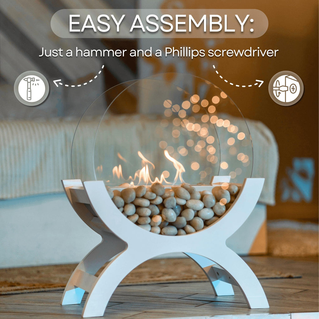 Freestanding Bioethanol Fireplace – Ventless Indoor Ethanol Fireplace